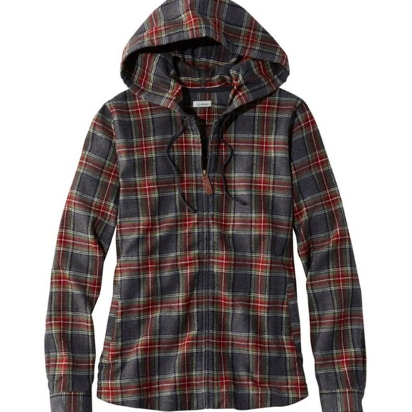 Jackets & Blazers - LL Bean flannel zip-up hoodie FINAL SALE